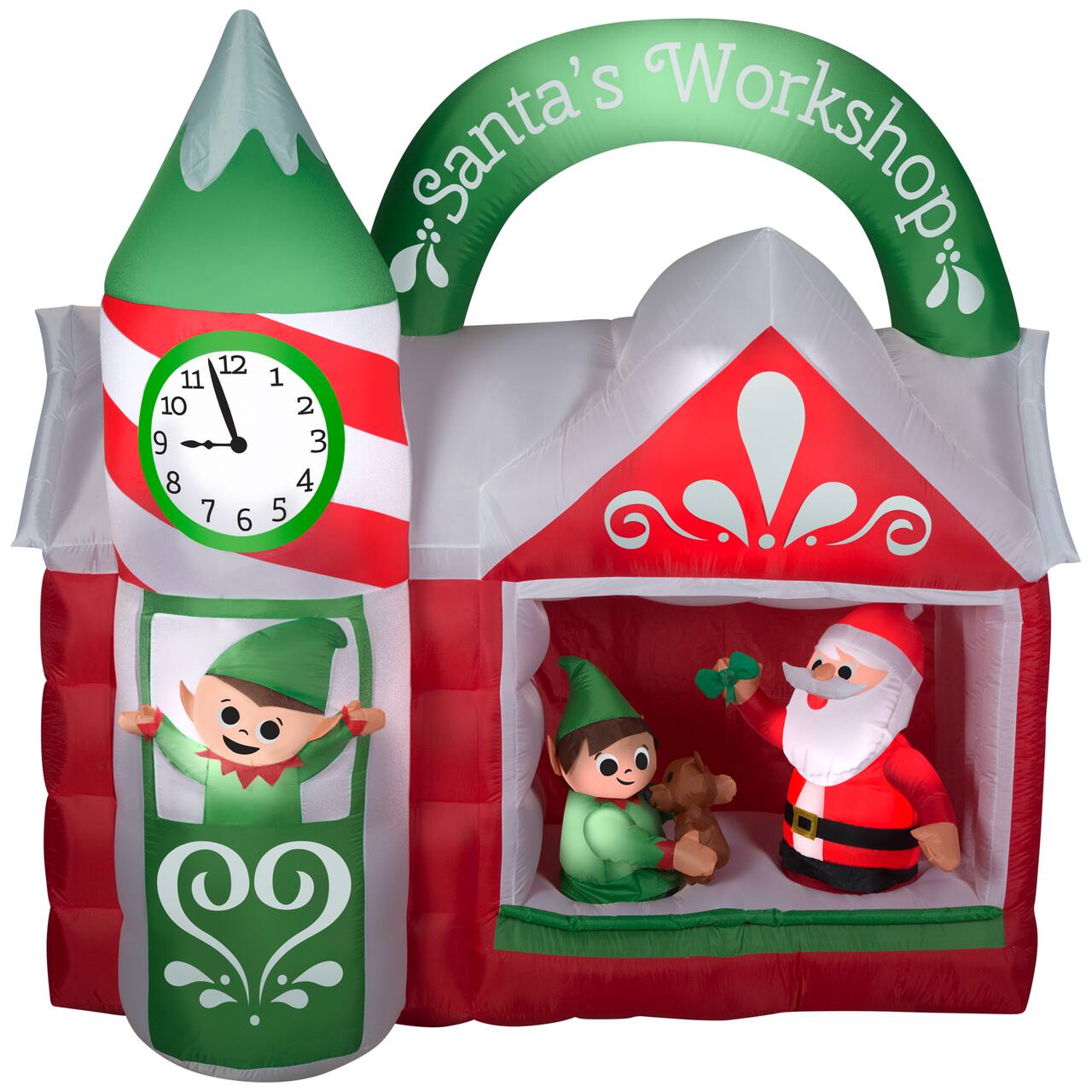 7.4ft. Airblown&#xAE; Inflatable Christmas Santa&#x27;s Workshop Scene